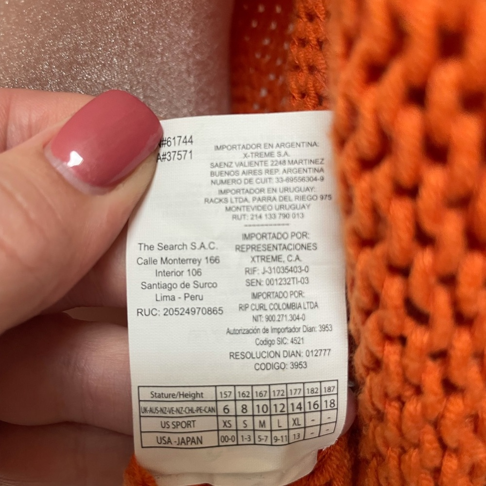 Orange/Rust Flowy Cardigan - Picture 2 of 4